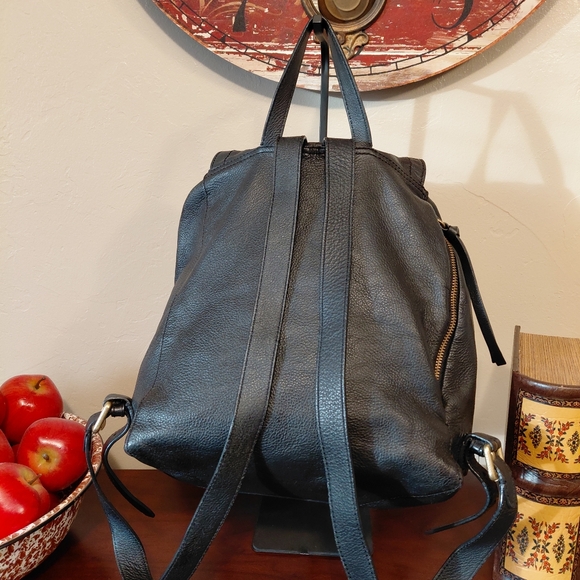 Cole Haan Jade Backpack Black Pebbled Leather - Picture 6 of 14